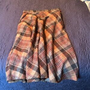 Macy's Multicolor Plaid A-Line Skirt